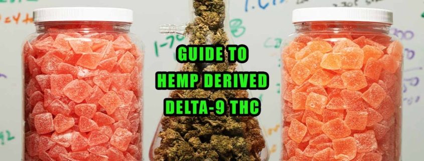 Hemp cannabis and THC gummies in jars