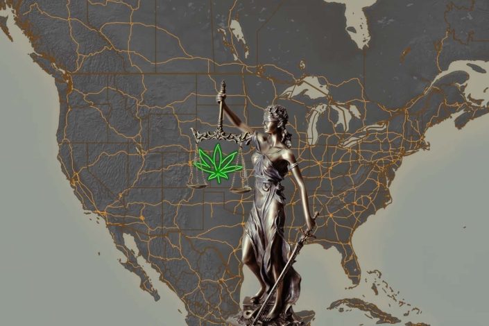 United States cannabis on the scales of blind justice