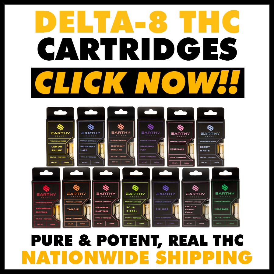 Order Earthy Select Delta-8 THC Vape Cartridges