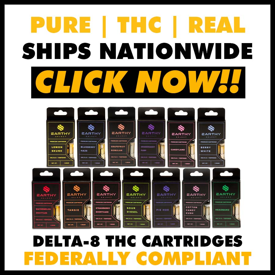 Order Earthy Select Delta-8 THC Vape Cartridges