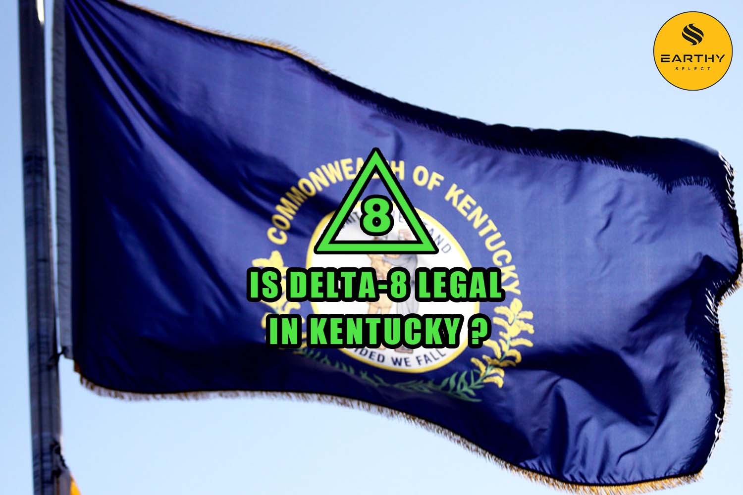 Is Delta-8 Legal in Kentucky flag - Earthy Select logo