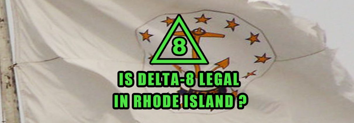 Is Delta 8 THC legal on Rhode Island flag with Earthy Select logo