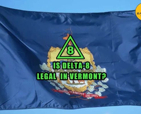 Is Delta 8 legal in Vermont flag, Earthy Select logo