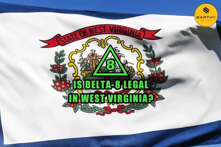 Is delta-8 legal in west virginia? West Virginia state flag, earthy select logo