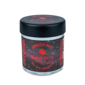 Potent Amnesia Haze Delta-8 THC Cryo Flower bud in a 3.5gram Jar