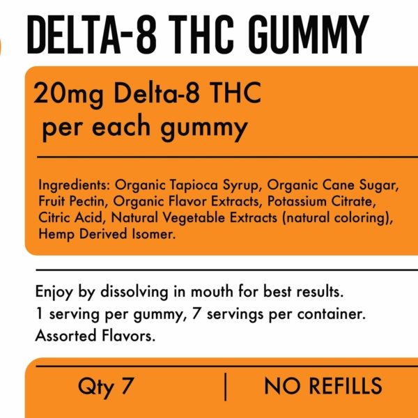 20 Delta 8 Gummies Nutritional Facts