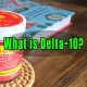 Container of Earthy’s Select Delta-10 THC Gummies on a rattan coaster