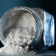 Glass jar of THCa Isolate powder