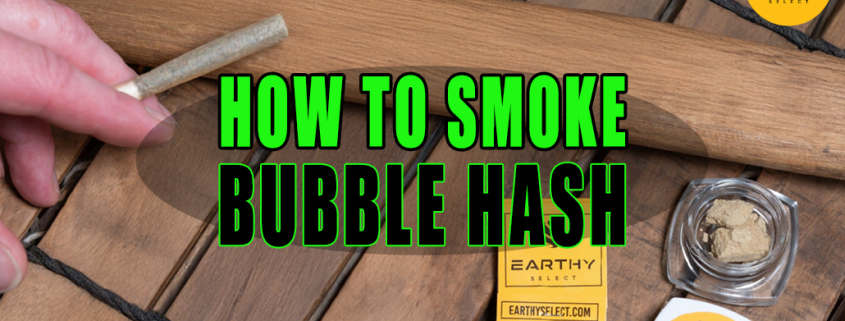 Earthy Select’s THCa Bubble Hash in a jar and rolled into a joint