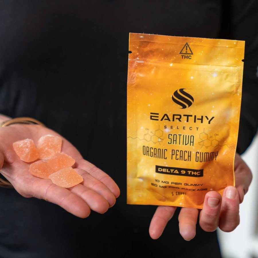 Organic Peach Sativa Edibles by Earthy Select