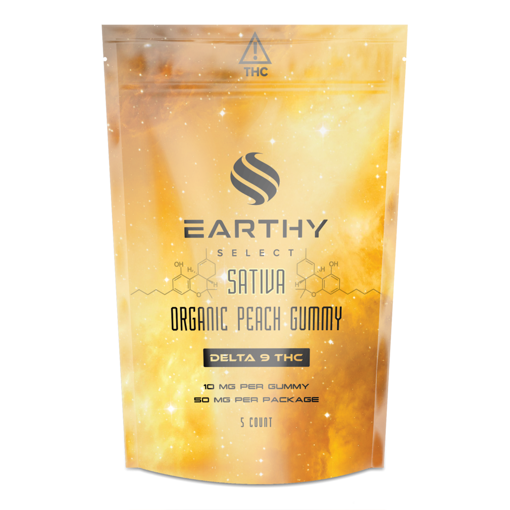 Peach 10mg THC Gummies by Earthy Select