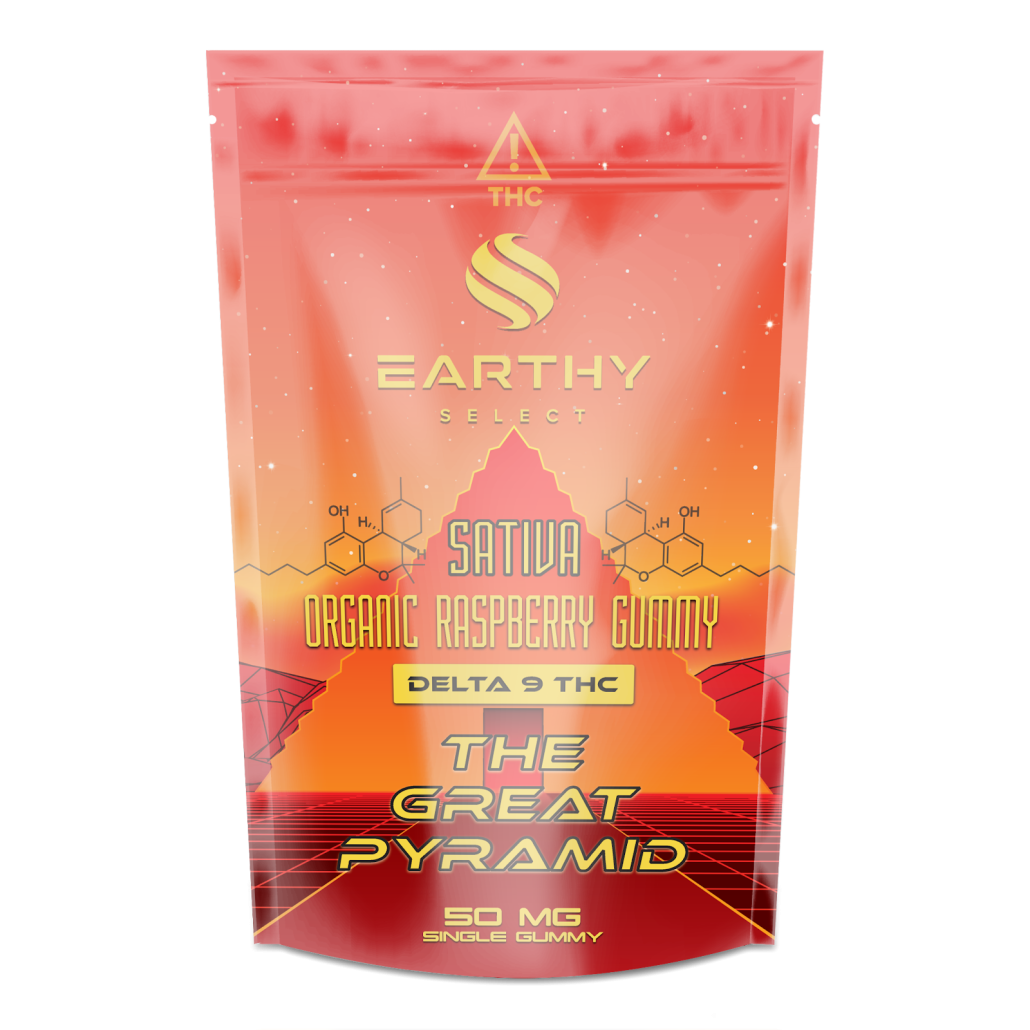 Raspberry 50mg THC Gummies by Earthy Select