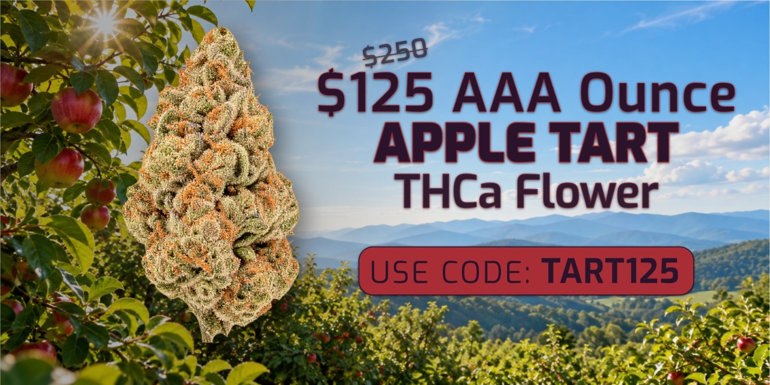 $125 AAA Ounce - Apple Tart THCa Flower - Use Code TART125 - Earthy Select
